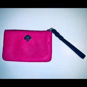 Kate Spade Small Pouch Wristlet - Hot Pink/Magenta